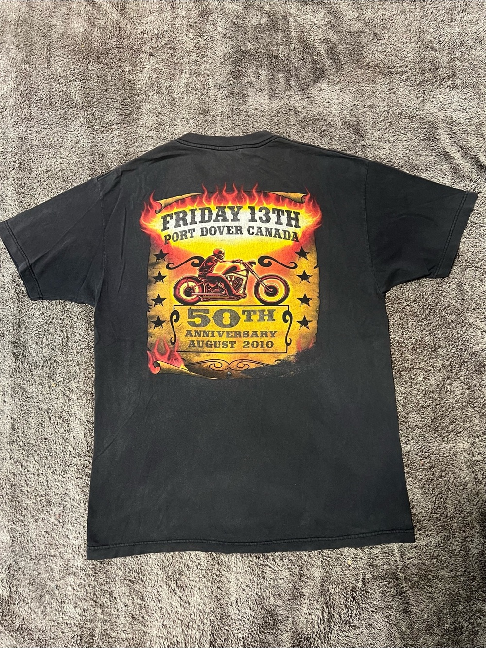 Faded Friday the 13th biker tee